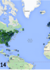 Location of Green Beer and Irish Stout Tweets during St. Patrick's Day 2014