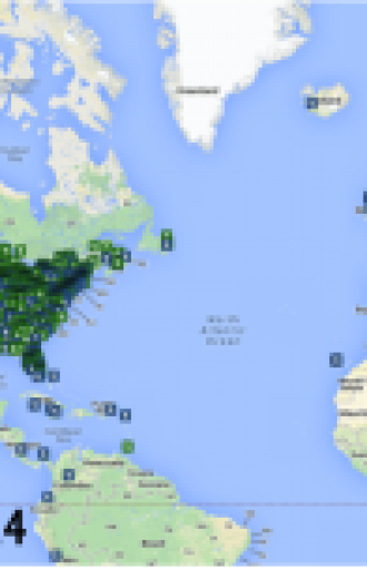 Location of Green Beer and Irish Stout Tweets during St. Patrick's Day 2014