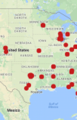Two Weeks of Geolocated Tweets Mentioning IoT. Where there are not tweets are actually some of the regions where IoT will be transformative but probably not using 5G.